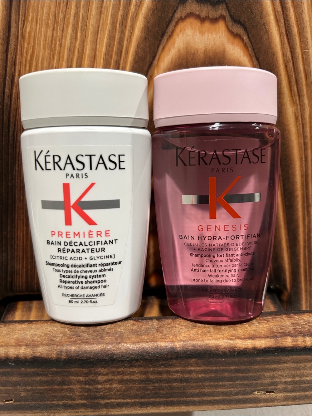 Kerastase Shampoo Duo - Pink & White Bottles